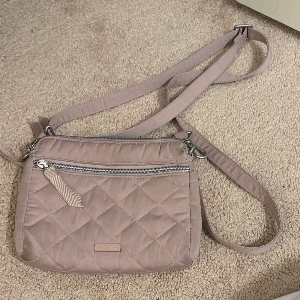 Vera Bradley Quilted Crossbody Bag - Light Pink